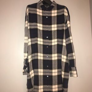 Theory shirt dress plaid